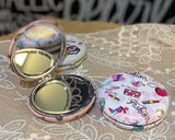 12 PCS Compact Mirror Assorted Design Party Favor for Mis Quince Sweet 16
