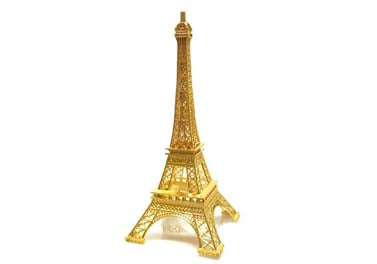 15'' Gold Finish Eiffel Tower - 1 pc