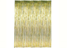  Gold Metallic Foil Party Tassel Curtain Fringe Wall Decoration Hanging 3'x 8' 
