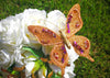 Handmade Artificial Decorative Butterfly With Clip Orange(12 Pieces)