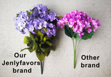 22 Inch X-Large Satin Artificial Hydrangea Silk Flower Bush 7 Heads Pink