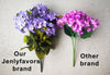 22 Inch X-Large Satin Artificial Hydrangea Silk Flower Bush 7 HeadsPurple Lavender