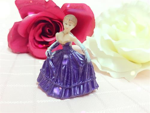 Plastic Mini Doll Favors- Purple(12 Pieces)