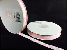  3/8" Pink Foot Print Grosgrain Baby Shower Ribbon (25 Yards)