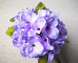 22 Inch X-Large Satin Artificial Hydrangea Silk Flower Bush 7 Heads Lavender