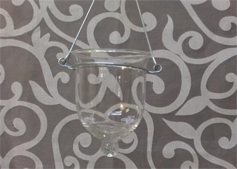 Hanging Votive Glass Candle Holder with Wire / 1 DOZEN