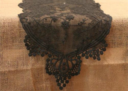 Black Lace Table Runner (1 Piece)