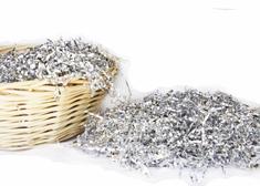 Metallic Silver Shredded Grass ( 8 oz. Bag )