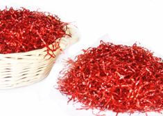 Metallic Red Shredded Grass (8 oz. Bag )