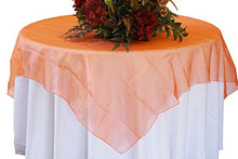  Orange Organza Table Overlay 80 X 80 Square(1 Piece)