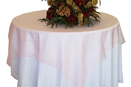 Pink Organza Table Overlay 80 X 80 Square(1 Piece)