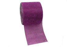  4.5" x 10 yards Rhinestone-Look Diamond Wrap Ribbon Purple (1 roll)