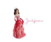 Mis Quince Anos and Sweet 16 Mini 3.5 inches Fuchsia Cake Topper Doll (12 Pieces)