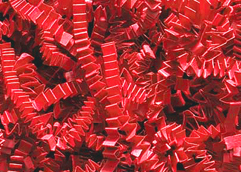 Crinkle Cut Paper Shred Red ( 8 oz.Bag ) 