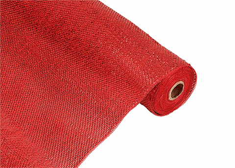 21" X 10 Yards Decorating Solid Laser Mesh Metalic Red  (1 Roll)