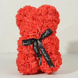 9.5" Valentine Foam Rose Teddy Bear Red