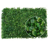 Artificial Faux Hedge Plant Foliage Panel Greenery Backdrop 24"x 17" (6 Pieces)