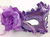 Handmade Lavender Venetian Mask with a rose