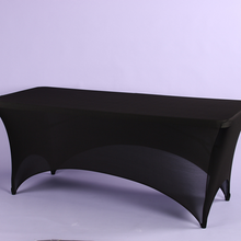  Spandex 6' Rectangle Table Cover Black