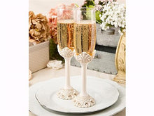  Vintage design antique ivory set of champagne toasting glasses