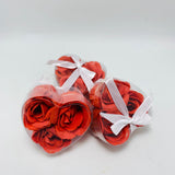 Scented Rose Petals Soap Favor Heart Shape Box Red (12 boxes)