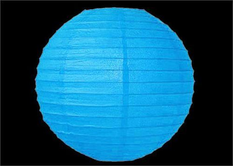 12" Turquoise Round Paper Lantern