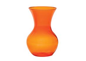8 1/2" Transparent Plastic Pedestal Vase Orange(1 Piece)