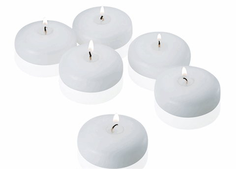 2" White Floating Candle  72 Pieces