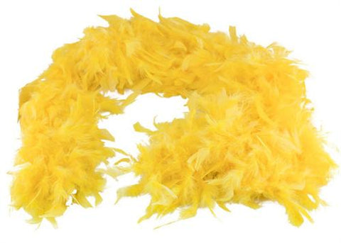 6' Feather Boa Yellow